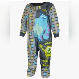 Disney Monsters INC Pajamas 12M Footed Blanket Sleeper Mike and Sully PJ